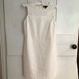 Banana Republic Sleeveless White Eyelet Dress